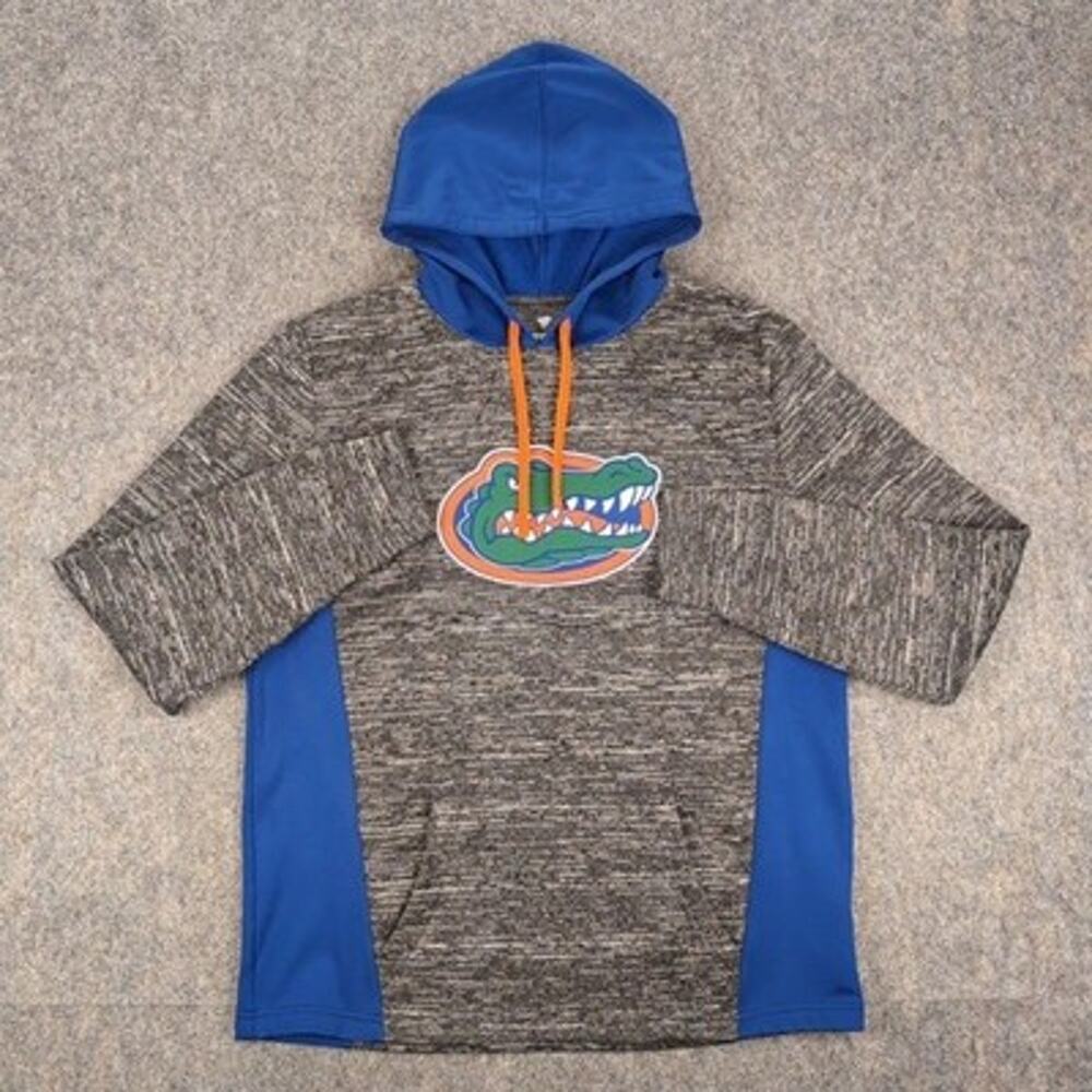 Florida Gators Sweatshirt Mens Large Gray Blue NCAA Football Fanatics Hoodie